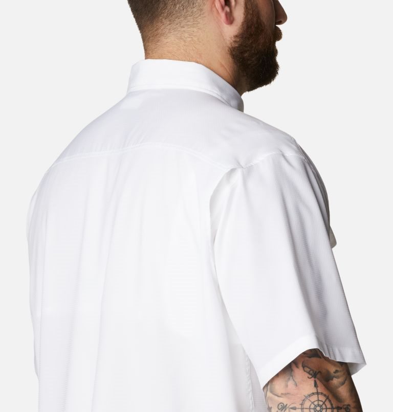 Men's Columbia Utilizer II Solid Short Sleeve Shirts White | Plus Size CA-D305L